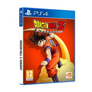 Boîtier de jeu pour PS4 Dragon Ball Z Kakarot montre Goku volant sur orange avec classification 12 ans, disponible près de Saint-Georges-de-l'Oyapock.