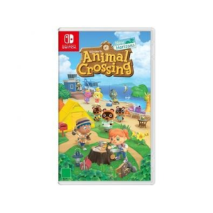 Couverture de la Nintendo Switch Animal Crossing montrant les personnages animés de l'île ; image informative sur l'attrait visuel du produit.