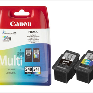 Pack Canon PG-540 noir et CL-541 couleur, deux cartouches d'encre, disponible à la boutique informatique Saint-Georges-de-l'Oyapock.